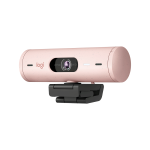 Webcam Logitech Brio 500 Full HD, 1080p, 60 FPS, USB-C, Microfone Integrado Rosa