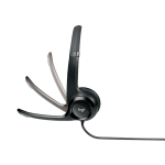Headset com fio USB Logitech H390 com Almofadas, Controles de Áudio Integrado e Microfone com Redução de Ruído Preto