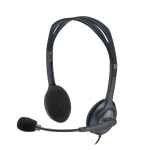 Headset Logitech H111 Estéreo, Conector de áudio de 3,5 mm Cinza