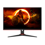 Monitor Gamer AOC Viper 23,8" 165Hz, FHD VA, FreeSync, Widescreen, 1ms - 24G2SE Preto/ Vermelho