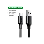 Cabo UGREEN USB-A/USB-C US287 1M Preto
