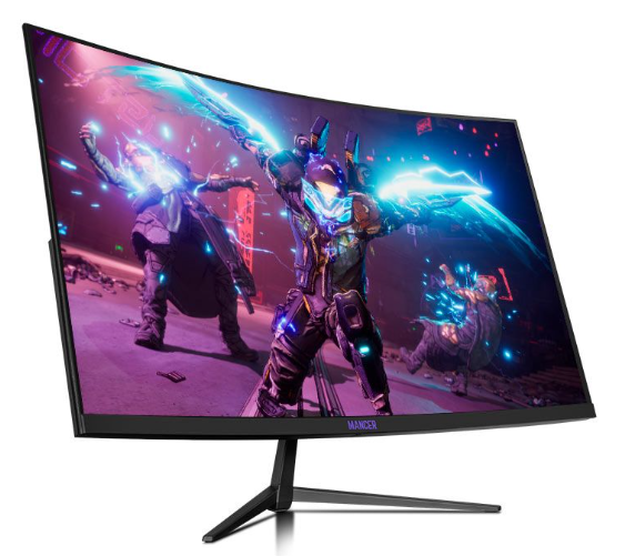 Monitor Gamer Mancer Leviathan 32” Curvo Tela VA, Full HD, 165Hz, 1ms, entradas HDMI e DP, modelo MCR-LEVHT01-BL01
