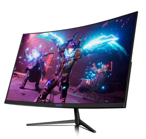 Monitor Gamer Mancer Leviathan 32” Curvo Tela VA, Full HD, 165Hz, 1ms, entradas HDMI e DP, modelo MCR-LEVHT01-BL01